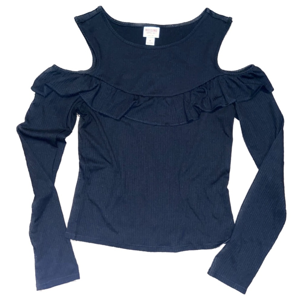Mossimo Cold Shoulder Ruffle Top M
